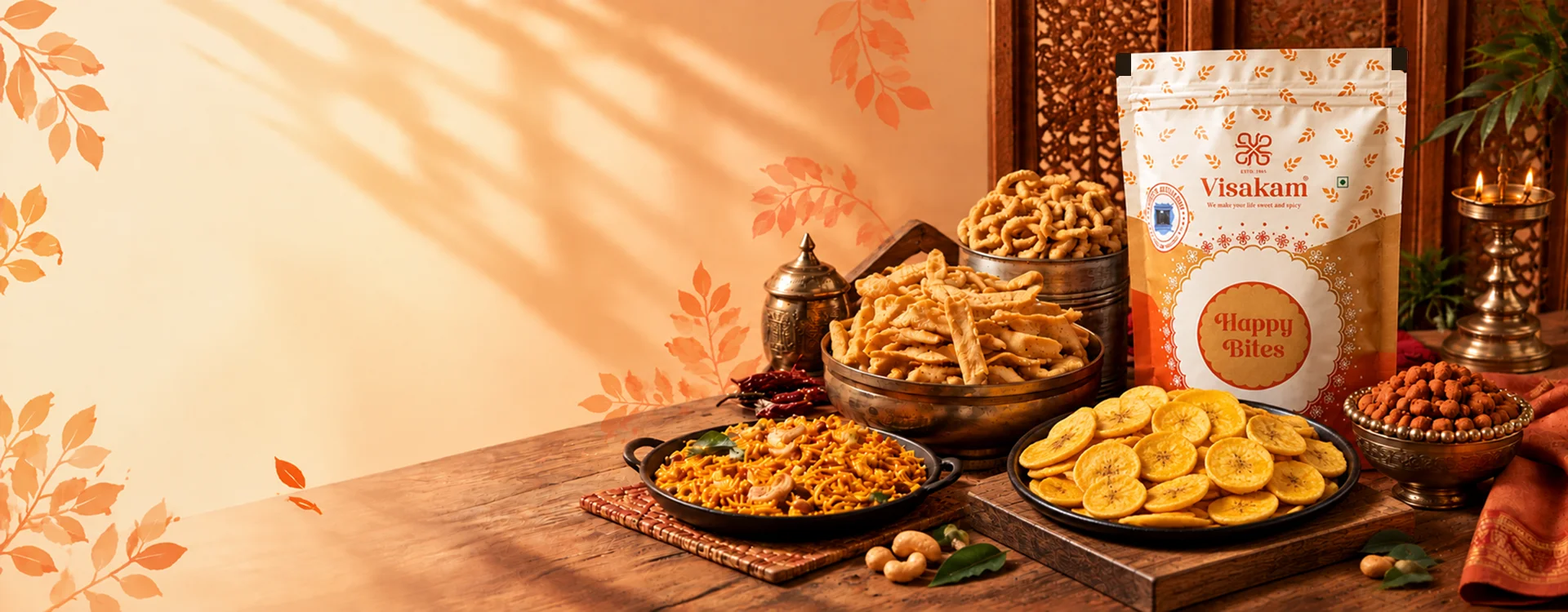 Visakam Sweets savouries banner